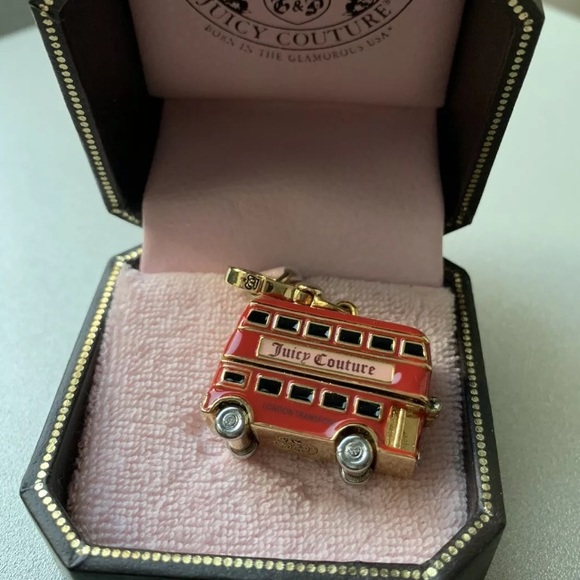 Juicy Couture Red Double Decker London Bus Terrier Scottie Yorkie - Picture 2 of 6